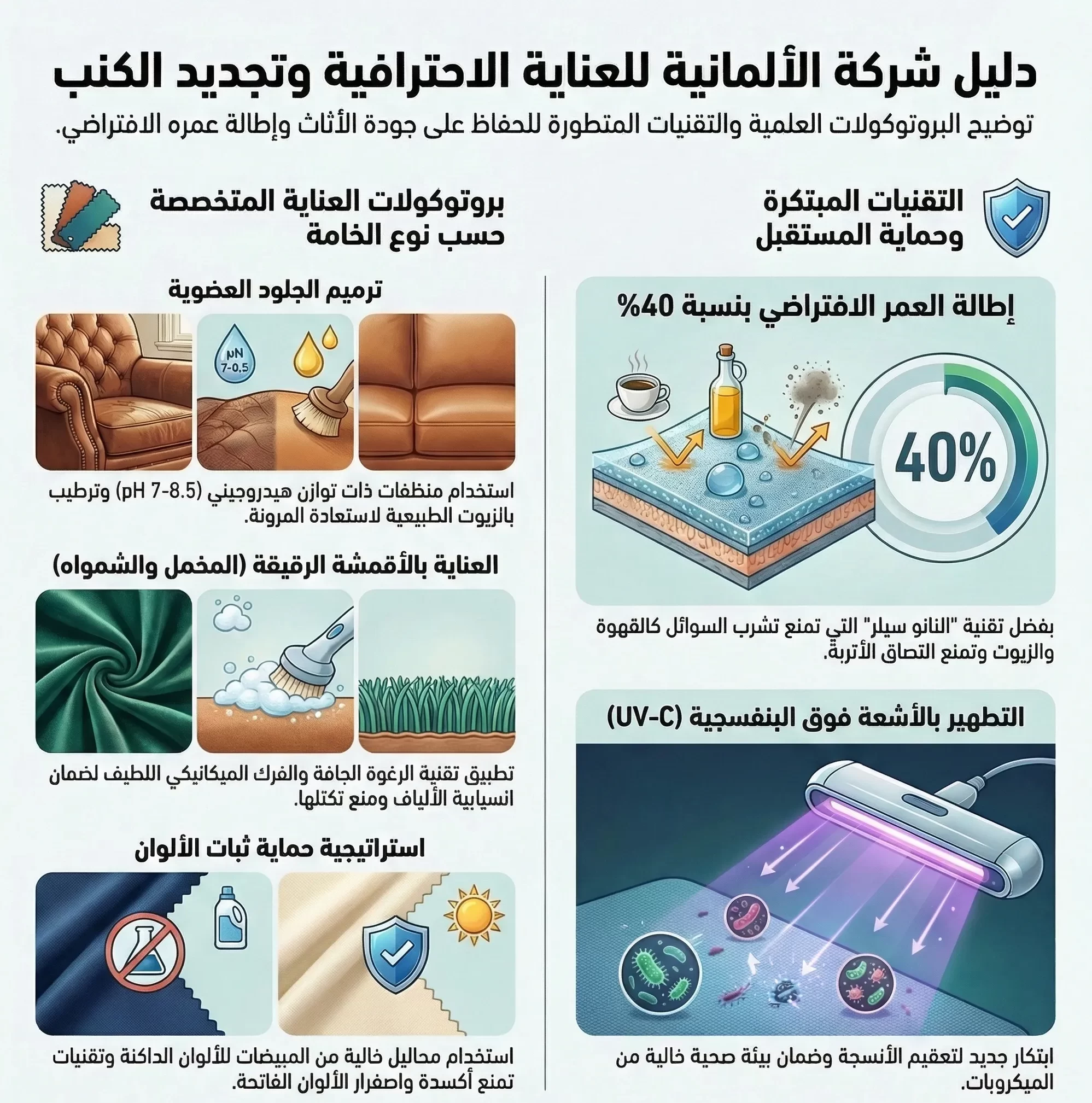 دليل شركة الألمانية للعناية الاحترافية تنظيف وتجديد الأنسجة دليل شركة الألمانية للعناية الاحترافية تنظيف وتجديد الأنسجة