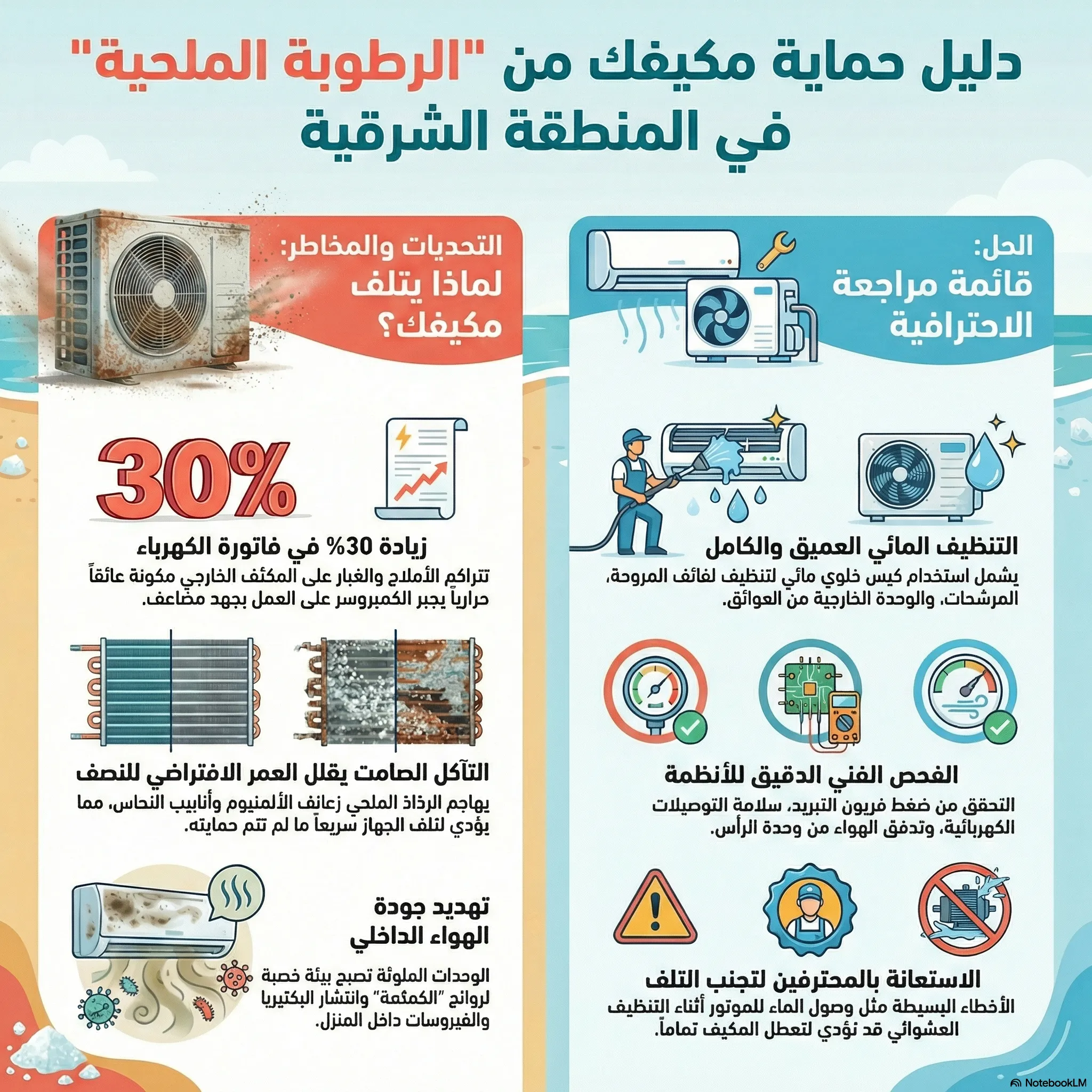 انفوجرافيك عن لماذا يتوقف مكيفك عن التبريد؟